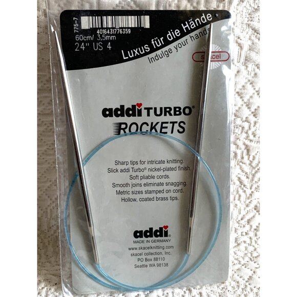 Addi Turbo Rockets Circular Knitting Needle 40 inch US4 - New - Picture 1 of 11